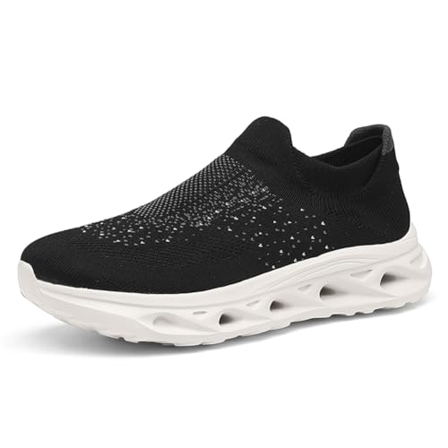Sneaker Herren Damen Turnschuhe Laufschuhe Sportschuhe Joggingschuhe Running Schuhe Walkingschuhe Outdoor Straßenlaufschuhe Luftpolster Atmungsaktiv Schwarz EU 41 von Twinice