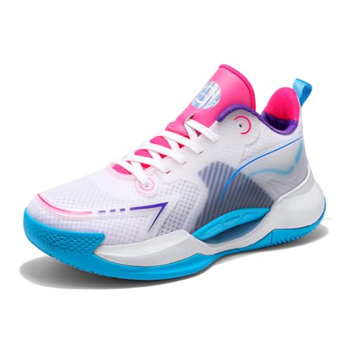 Sneaker Herren Damen Turnschuhe Laufschuhe Sportschuhe Joggingschuhe Running Schuhe Walkingschuhe Outdoor Straßenlaufschuhe Luftpolster Atmungsaktiv Weiß, Blau und Rot 39EU von Twinice