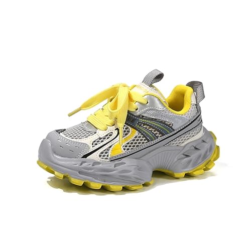 Turnschuhe Kinder Sneaker Mädchen Jungen Chunky Mode Papa Schuhe Lässig MascheGelb 27EU von Twinice