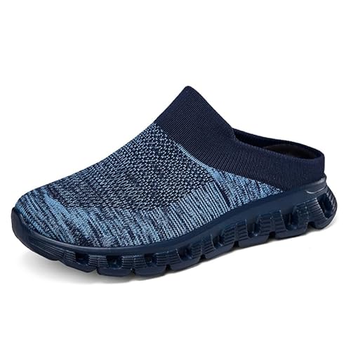 Twinice Bootsschuhe Herren Lässiger Bequemer Slip-On Sneaker Herren Für Leichte Wanderschuhe Flache Bootsschuhe modischer Outdoor-Sneaker Dunkelblau 45EU von Twinice
