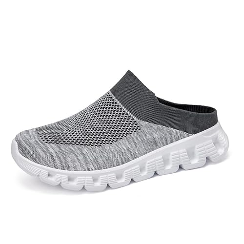 Twinice Bootsschuhe Herren Lässiger Bequemer Slip-On Sneaker Herren Für Leichte Wanderschuhe Flache Bootsschuhe modischer Outdoor-Sneaker grau 45EU von Twinice