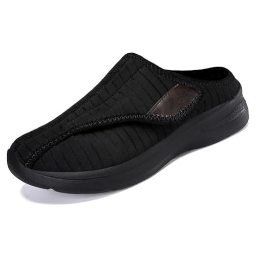 Twinice Damen Hausschuhe Herren Pantoffeln Winter Warme Weiche Slippers Plüsch Flauschige Flache Schuhe Schwarz 37EU von Twinice
