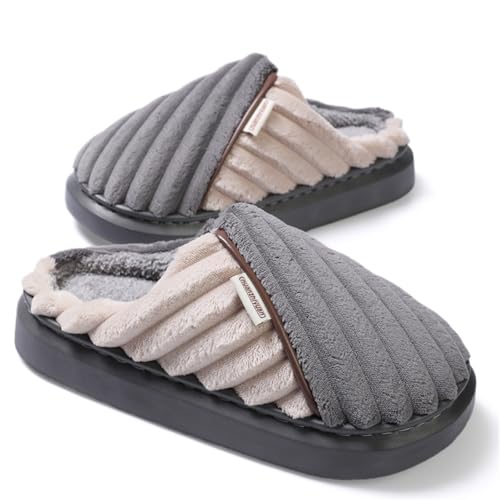 Twinice Filzpantoffeln Herren Hausschuhe Pantoffeln im Herbst und Winter Slipper Unisex mit Rutschfest Sohle Filzlatschen40EU-51EU grau 51EU Twinice Filzpantoffeln Herren Hausschuhe Pantoffeln im Herbst und Winter Slipper Unisex mit Rutschfest Sohle Filzlatschen40EU-51EU grau 51EU von Twinice
