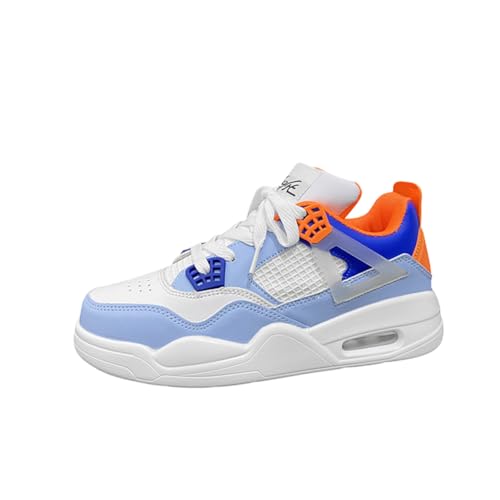 Twinice Herren Damen Basketballschuhe Mode Sportschuhe Walkingschuhe Retrorutschfest und Verschleißfest Schuhe Sneaker Blau EU 37 von Twinice