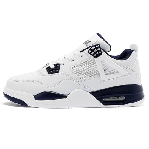 Twinice Herren Damen Basketballschuhe Mode Sportschuhe Walkingschuhe Retrorutschfest und Verschleißfest Schuhe Sneaker Dunkelblau EU 37 von Twinice