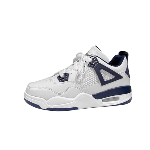 Twinice Herren Damen Basketballschuhe Mode Sportschuhe Walkingschuhe Retrorutschfest und Verschleißfest Schuhe Sneaker Dunkelblau EU 42 von Twinice
