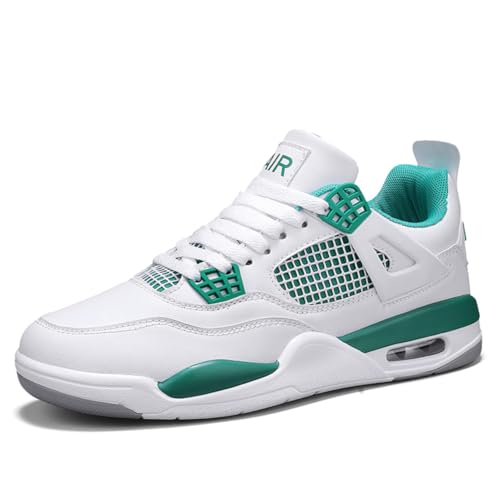 Twinice Herren Damen Basketballschuhe Mode Sportschuhe Walkingschuhe Retrorutschfest und Verschleißfest Schuhe Sneaker Grün EU 42 von Twinice