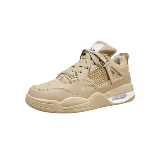 Twinice Herren Damen Basketballschuhe Mode Sportschuhe Walkingschuhe Retrorutschfest und Verschleißfest Schuhe Sneaker Kamel EU 37 von Twinice