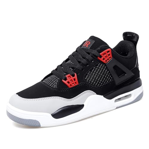 Twinice Herren Damen Basketballschuhe Mode Sportschuhe Walkingschuhe Retrorutschfest und Verschleißfest Schuhe Sneaker Schwarz EU 43 von Twinice
