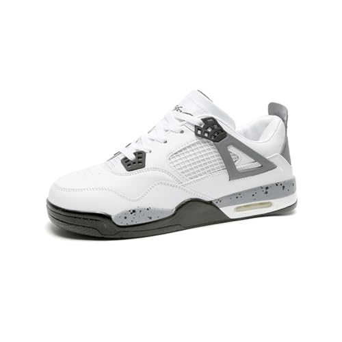 Twinice Herren Damen Basketballschuhe Mode Sportschuhe Walkingschuhe Retrorutschfest und Verschleißfest Schuhe Sneaker Weiß EU 37 von Twinice