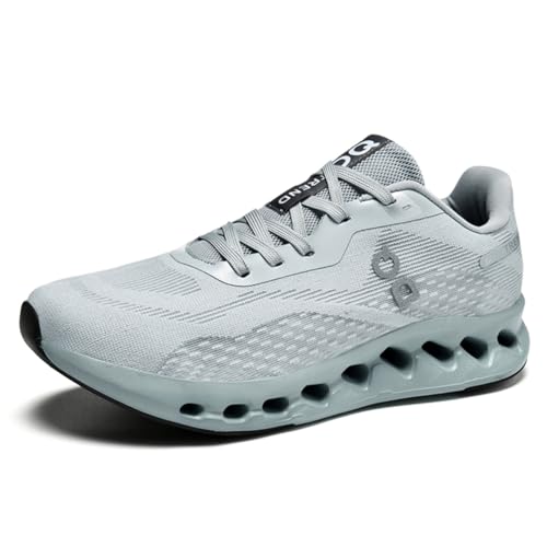 Twinice Herren Damen Sportschuhe Laufschuhe Profilsohle Sneakers mit Luftpolster TurnschuheLeichte Schuhe Meeresblau EU 42 von Twinice