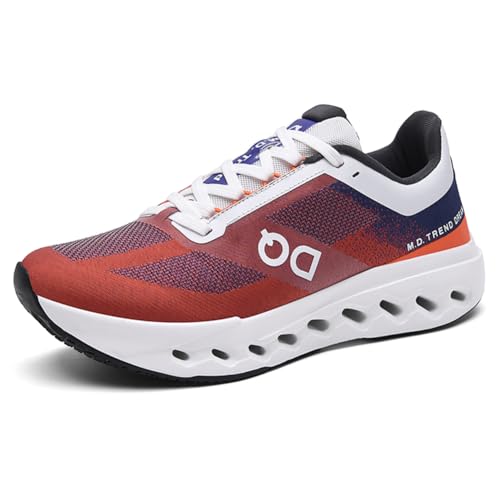 Twinice Herren Damen Sportschuhe Laufschuhe Profilsohle Sneakers mit Luftpolster TurnschuheLeichte Schuhe Orange EU 41 von Twinice