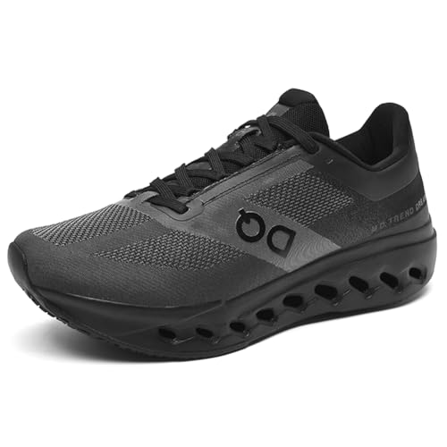Twinice Herren Damen Sportschuhe Laufschuhe Profilsohle Sneakers mit Luftpolster TurnschuheLeichte Schuhe Schwarz EU 40 von Twinice