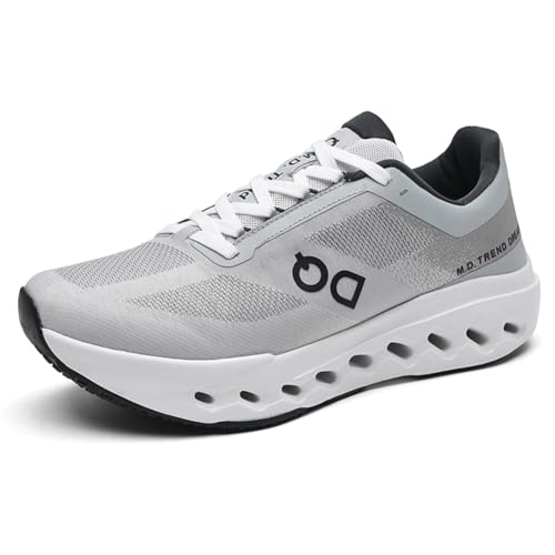 Twinice Herren Damen Sportschuhe Laufschuhe Profilsohle Sneakers mit Luftpolster TurnschuheLeichte Schuhe grau EU 36 von Twinice