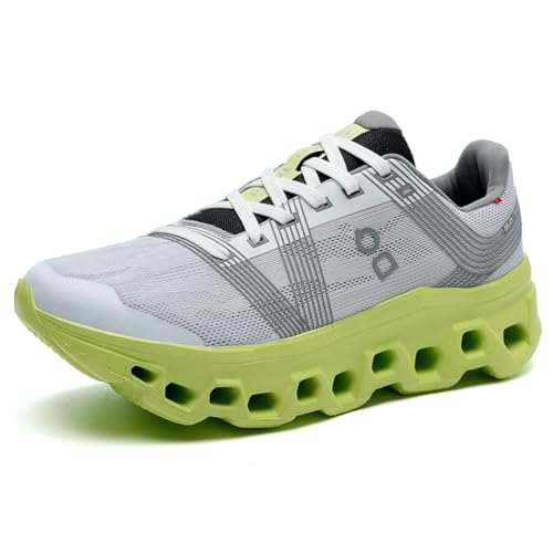 Twinice Herren Damen Sportschuhe Laufschuhe Profilsohle Sneakers mit Luftpolster TurnschuheLeichte Schuhe grau EU 43 von Twinice