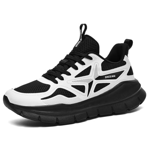 Twinice Herren Damen Sportschuhe Laufschuhe mit Luftpolster TurnschuheLeichte Schuhe Profilsohle Sneakers Schwarz und Weiß 42EU Twinice Herren Damen Sportschuhe Laufschuhe mit Luftpolster TurnschuheLeichte Schuhe Profilsohle Sneakers Schwarz und Weiß 42EU von Twinice