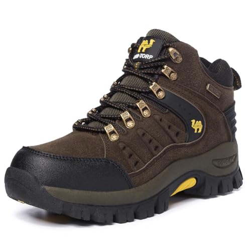 Herren Wanderschuhe Winterschuhe Waterproof Outdoor Wanderstiefel Rutschfest High Top Trekkingschuhe Armeegrün 46EU von Twinice