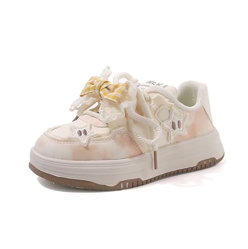 Twinice Kinder Jungen und Mädchen wasserdichte Leder Walkingschuhe Fitness Sportschuhe Laufschuhe Straßenlaufschuhe Modisch und leicht Beige EU 30 von Twinice
