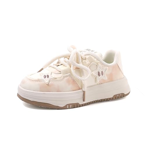 Twinice Kinder Jungen und Mädchen wasserdichte Leder Walkingschuhe Fitness Sportschuhe Laufschuhe Straßenlaufschuhe Modisch und leicht Beige EU 37 von Twinice
