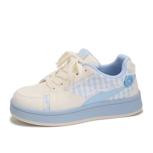 Twinice Kinder Jungen und Mädchen wasserdichte Leder Walkingschuhe Fitness Sportschuhe Laufschuhe Straßenlaufschuhe Modisch und leicht Blau EU 37 von Twinice