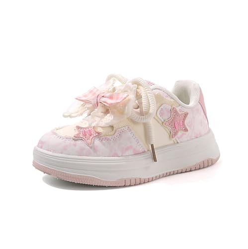 Twinice Kinder Jungen und Mädchen wasserdichte Leder Walkingschuhe Fitness Sportschuhe Laufschuhe Straßenlaufschuhe Modisch und leicht Rosa EU 30 von Twinice