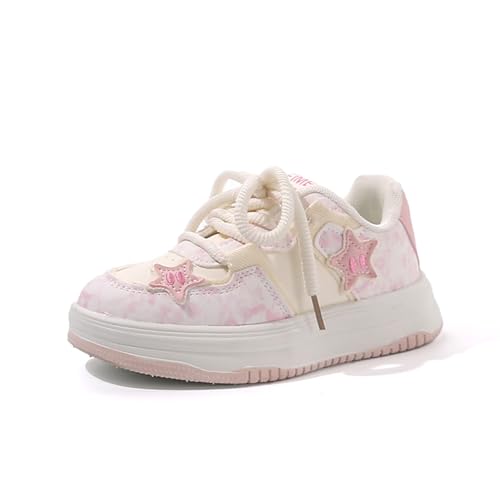 Twinice Kinder Jungen und Mädchen wasserdichte Leder Walkingschuhe Fitness Sportschuhe Laufschuhe Straßenlaufschuhe Modisch und leicht Rosa EU 36 von Twinice