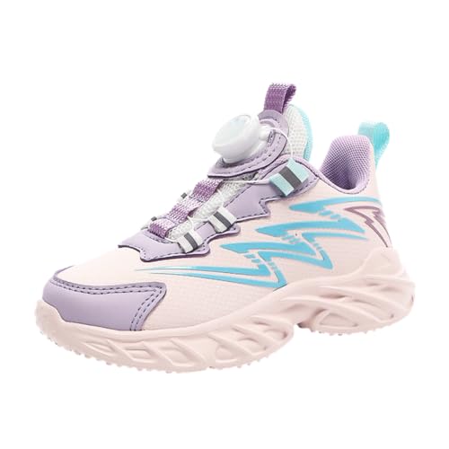 Twinice Kinder Jungen wasserdichte Leder Walkingschuhe Fitness Sportschuhe Running Straßenlaufschuhe Modisch und Leicht Lila und Pink EU 32 von Twinice