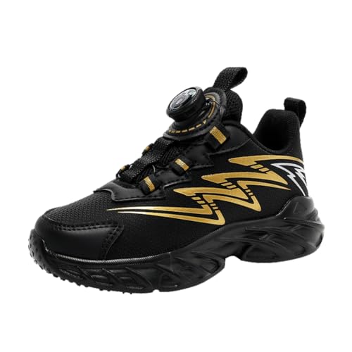 Twinice Kinder Jungen wasserdichte Leder Walkingschuhe Fitness Sportschuhe Running Straßenlaufschuhe Modisch und Leicht Schwarz und Gold EU 32 Twinice Kinder Jungen wasserdichte Leder Walkingschuhe Fitness Sportschuhe Running Straßenlaufschuhe Modisch und Leicht Schwarz und Gold EU 32 von Twinice