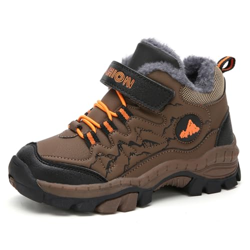 Twinice Kinder Schneestiefel Jungen Warmfutter Stiefel Wanderschuhe Wasserfeste Trekkingschuhe Winterschuhe braun 39 EU Twinice Kinder Schneestiefel Jungen Warmfutter Stiefel Wanderschuhe Wasserfeste Trekkingschuhe Winterschuhe braun 39 EU von Twinice