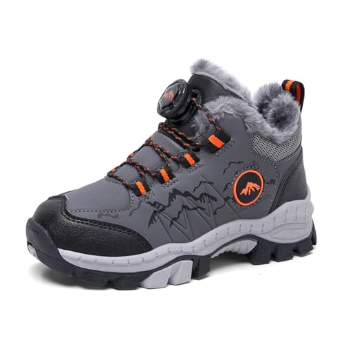 Twinice Kinder Schneestiefel Jungen Warmfutter Stiefel Wanderschuhe Wasserfeste Trekkingschuhe Winterschuhe grau 31 EU Twinice Kinder Schneestiefel Jungen Warmfutter Stiefel Wanderschuhe Wasserfeste Trekkingschuhe Winterschuhe grau 31 EU von Twinice