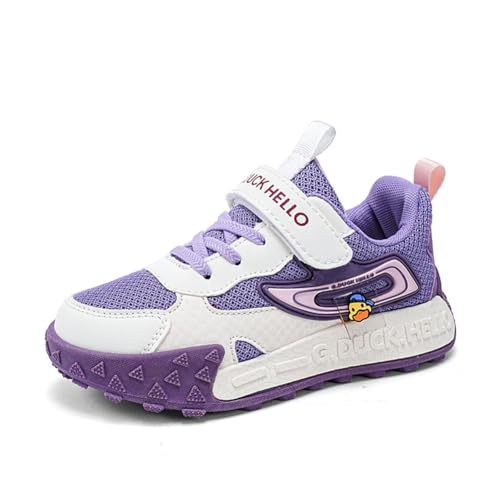 Twinice Kinder Sportschuhe Modische Jungen Sportschuhe Sportschuhe Bequeme Atmungsaktive Leichte Outdoor Sport Freizeitschuhe Joggingschuhe Größe Lila 30EU von Twinice
