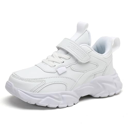 Twinice Kinder Winter Barfußschuhe Winterschuhe Warme Gefüttert Wanderschuhe Leicht rutschfest Winterstiefel, Weiß EU 39 von Twinice