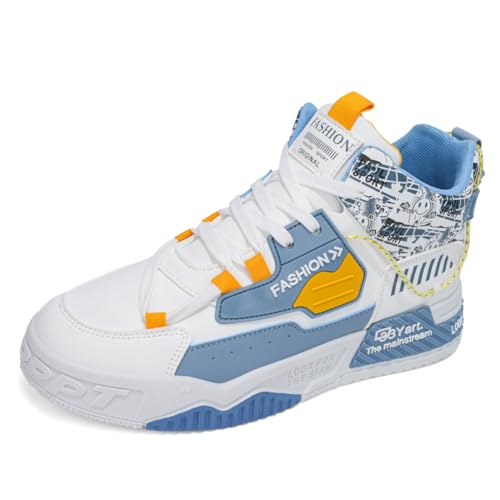 Twinice Stiefeletten Plateau Boots Warm Gefüttert Profilsohle Schneestiefel mit dicken Sohlen gepolstert und verdickt warm Freizeitschuhe kaltes Wetter Schuhe 30EU-45EU Blau 42EU von Twinice