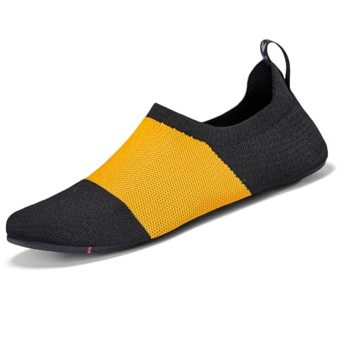 Twinice Unisex Badeschuhe Leicht Atmungsaktive rutschfeste Barfußschuhe mit Dicker Sohle Gelb 43EU Twinice Unisex Badeschuhe Leicht Atmungsaktive rutschfeste Barfußschuhe mit Dicker Sohle Gelb 43EU von Twinice