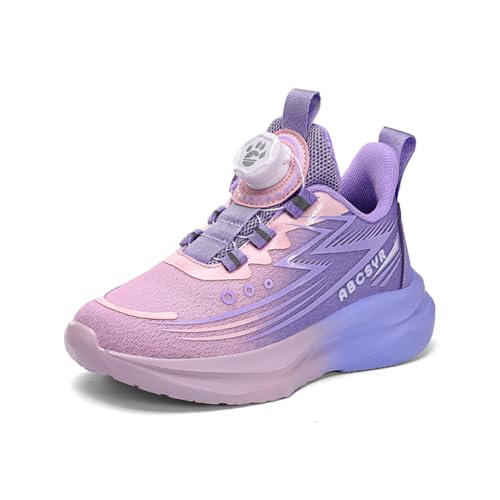 Unisex Kinder Sneaker Jungen Turnschuhe Mädchen Sportschuhe Hallenschuhe Outdoor Laufschuhe Lila 38EU von Twinice