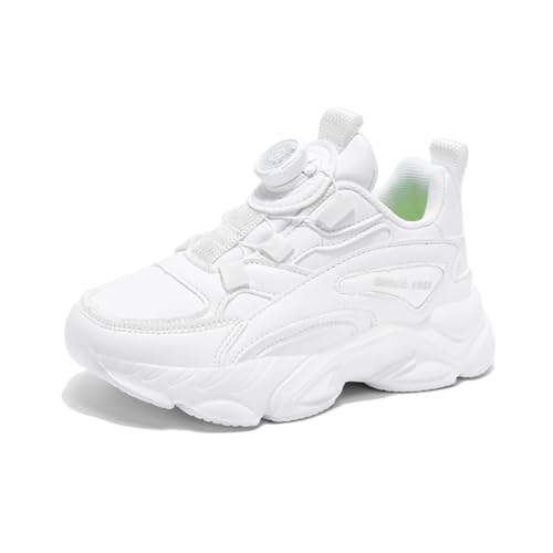 Unisex Kinder Sneaker Jungen Turnschuhe Mädchen Sportschuhe Hallenschuhe Outdoor Laufschuhe Weiß EU 38 von Twinice