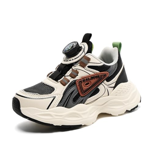 Unisex-Kinder Turnschuhe Ultraleicht Atmungsaktiv Klettverschluss Turnschuhe für Jungen MädchenLow-Top Sneakers Schwarz EU 32 von Twinice