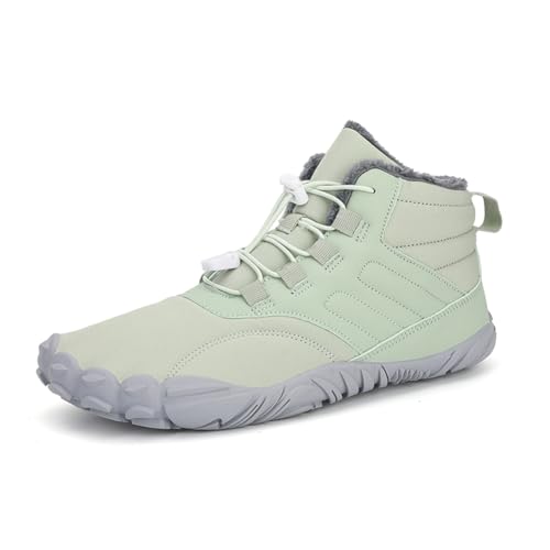 Warme Gefüttert Winterstiefel Herren Damen Wasserdicht Winterschuhe Wanderschuhe rutschfest Trekking Schneestiefel 36EU-47EU Hellgrün 38EU von Twinice