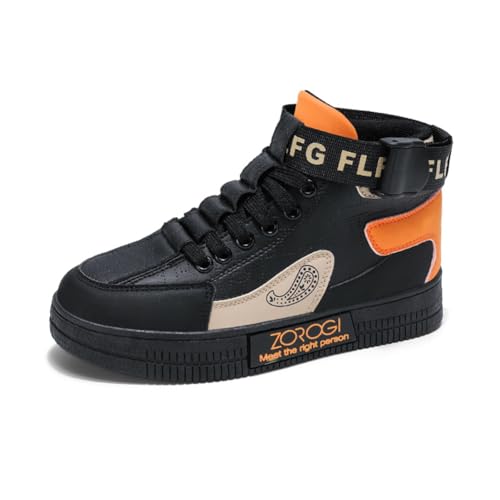 Warme Gefüttert Winterstiefel Herren Damen Wasserdicht Winterschuhe Wanderschuhe rutschfest Trekking Schneestiefel Orange 41EU von Twinice