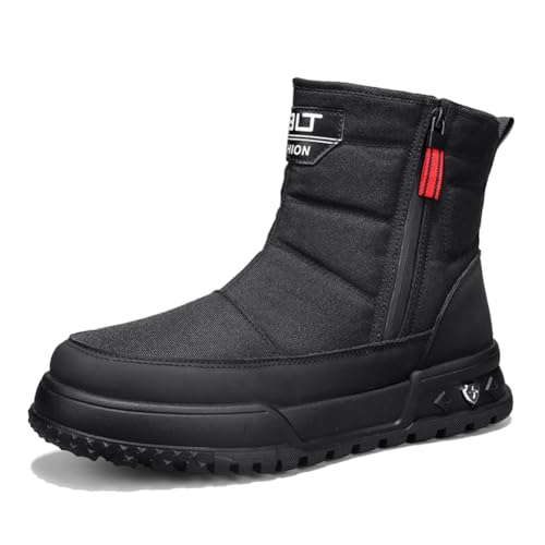 Winterstiefel Herren Winterschuhe Schneestiefel Warm Gefüttert Wanderschuhe Schneestiefel Rutschfest Wanderschuhe Trekkingschuhe Stiefel Herren Outdoor Wanderstiefel Leichte Boots Schwarz 43EU von Twinice