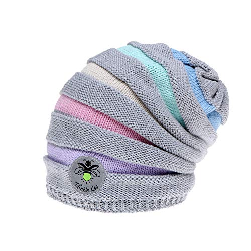 Twinkle Kid - Kinder Reflektor Mütze - Rainbow Beanie Pastell (54/56) von Twinkle Kid