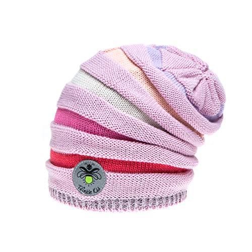 Twinkle Kid - Kinder Reflektor Mütze - Rainbow Beanie Rosa (50/52) von Twinkle Kid
