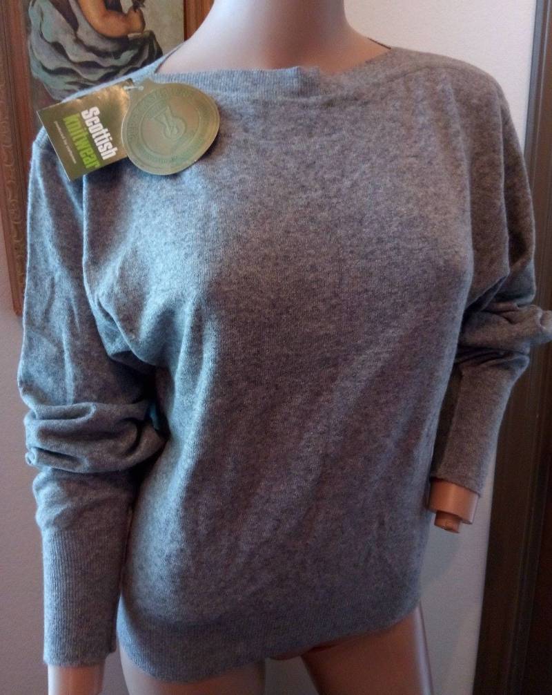 Vintage Nwt Deadstock Triminghams Bermuda Schottland Grau 100% Kaschmir Pullover 3 von TwinkleBirdy