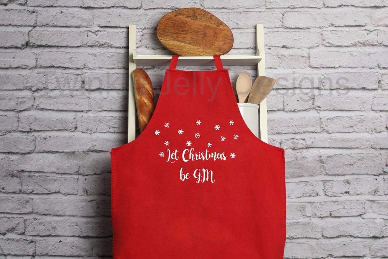 Let Christmas Be Gin Erwachsenen Weihnachtsschürze von TwinkleJellyDesigns