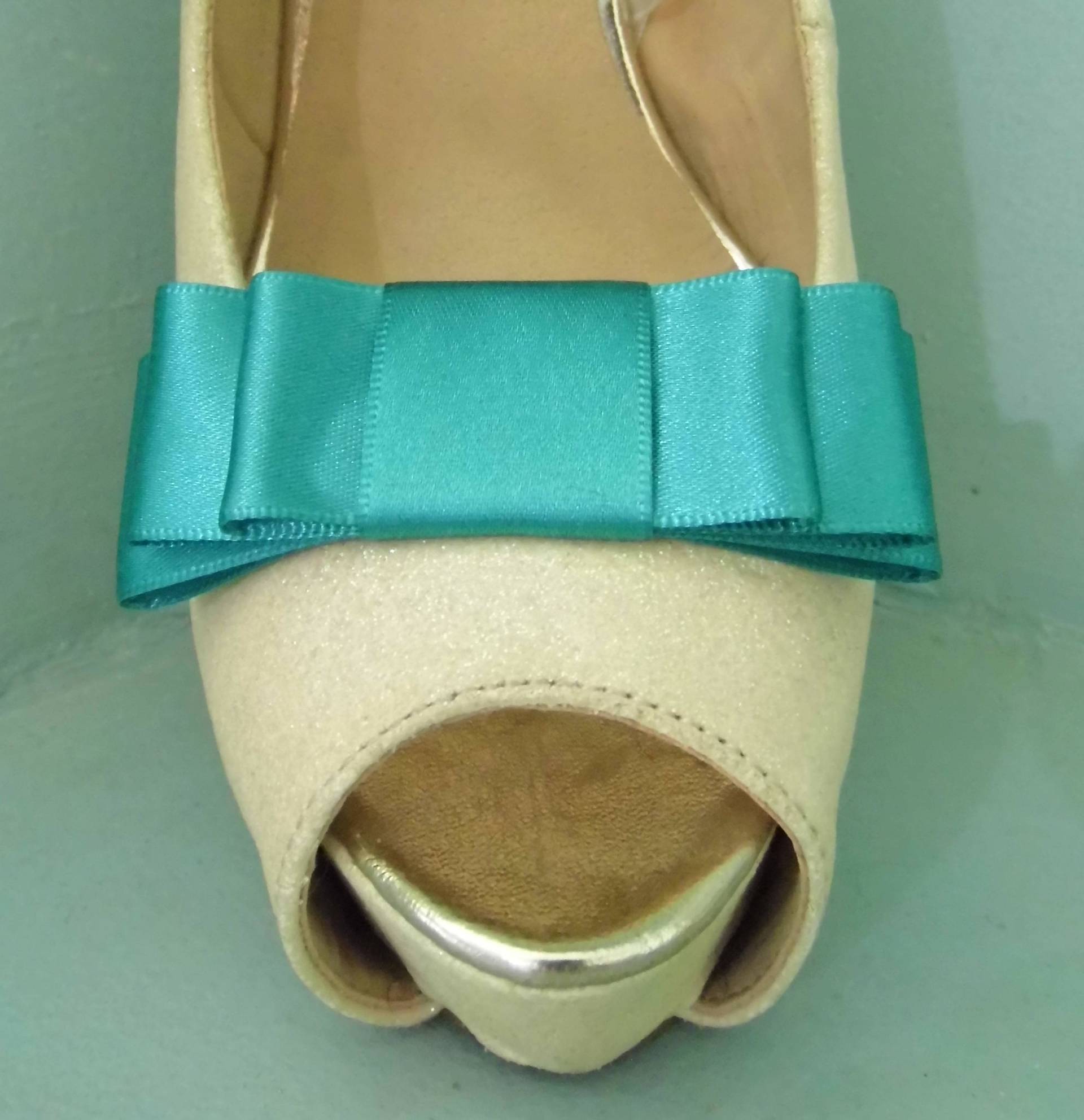 Handgefertigte Mermaid Green Triple Bow Schuhclips - Andere Farben Auf Anfrage Handgefertigte Mermaid Green Triple Bow Schuhclips - Andere Farben Auf Anfrage von TwinkleToesShoeClips
