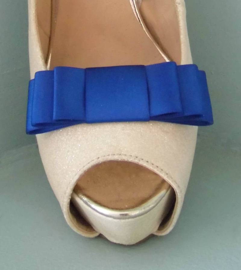 Handgefertigte Royalblaue Triple Bow Schuhclips - Andere Farben Auf Anfrage Handgefertigte Royalblaue Triple Bow Schuhclips - Andere Farben Auf Anfrage von TwinkleToesShoeClips