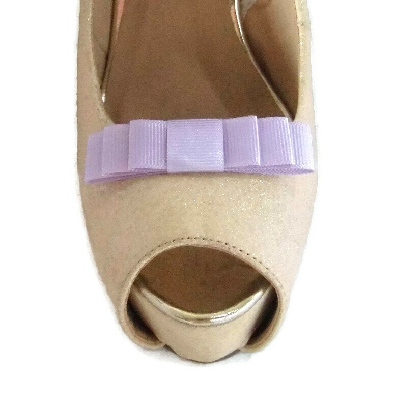 Handgemachte Kleine Schleife Aus Lila Ripsband Mit Schleifchen Für Schuhclips - Andere Farben Auf Anfrage von TwinkleToesShoeClips
