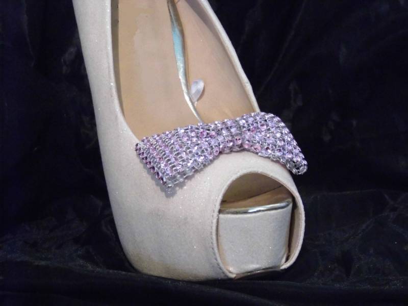 Schöne Handgemachte Rosa Diamante Stil Schleifen Schuhclips Schöne Handgemachte Rosa Diamante Stil Schleifen Schuhclips von TwinkleToesShoeClips