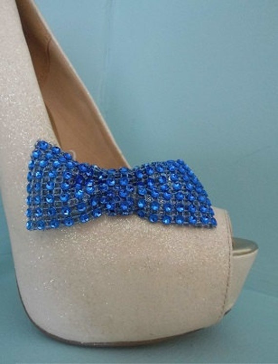 Wunderschöne Handgefertigte Blaue Diamante Stil Schleifen Schuhclips Wunderschöne Handgefertigte Blaue Diamante Stil Schleifen Schuhclips von TwinkleToesShoeClips