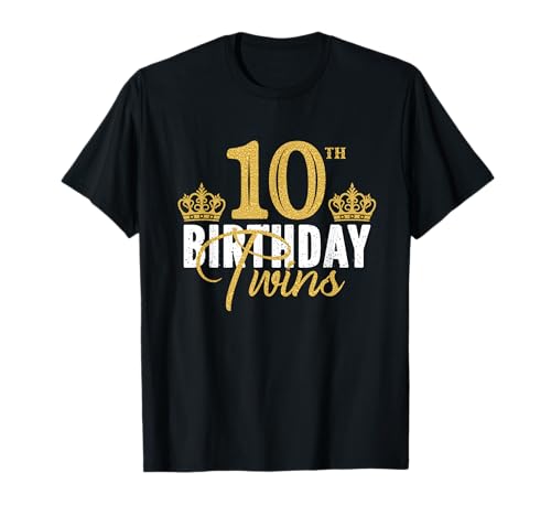 Party-Idee zum 10. Geburtstag, Zwillinge, 10 Jahre, für Jungen und Mädchen T-Shirt Party-Idee zum 10. Geburtstag, Zwillinge, 10 Jahre, für Jungen und Mädchen T-Shirt von Twins Birthday Ideas For Family Members
